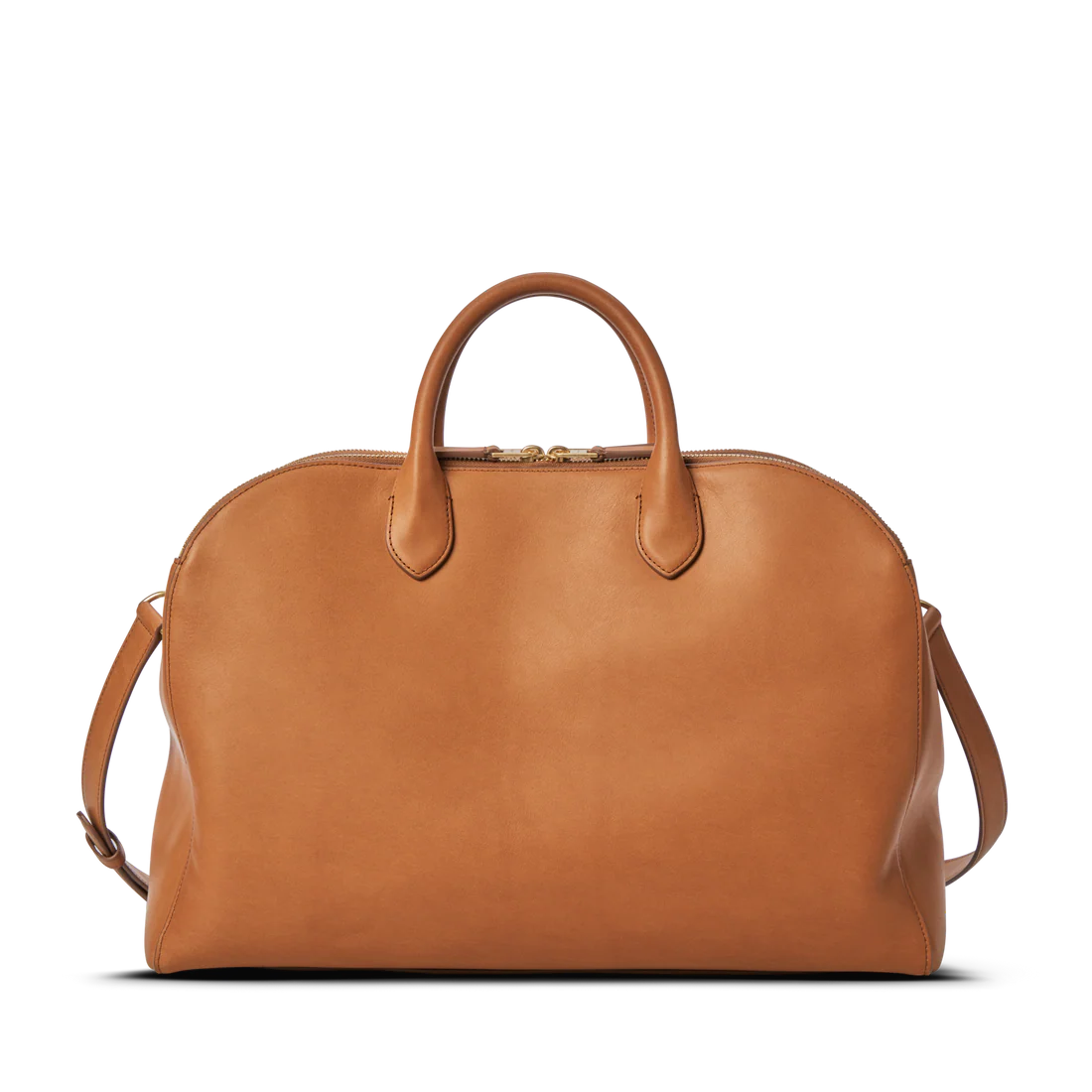 Vintage Smooth Natural Leather Large Bixby Satchel Briefcase Fits 15-inch Laptop