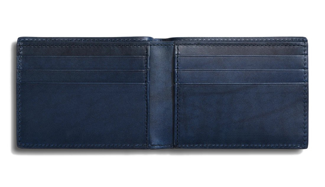 RFID Blocking Slim Vachetta Leather Bifold Wallet