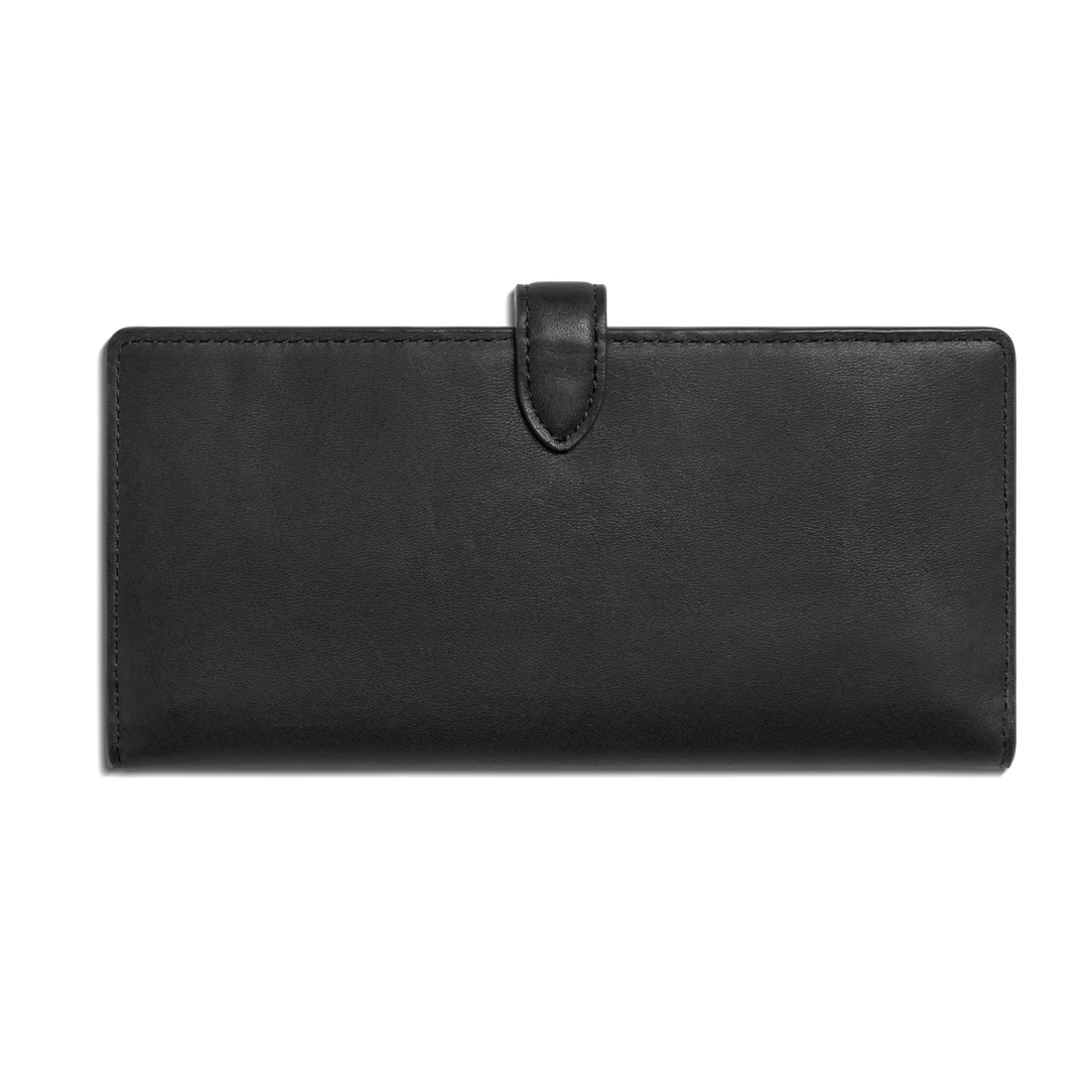 Long Natural Leather Snap Continental Wallet With Zip Coin Pocket