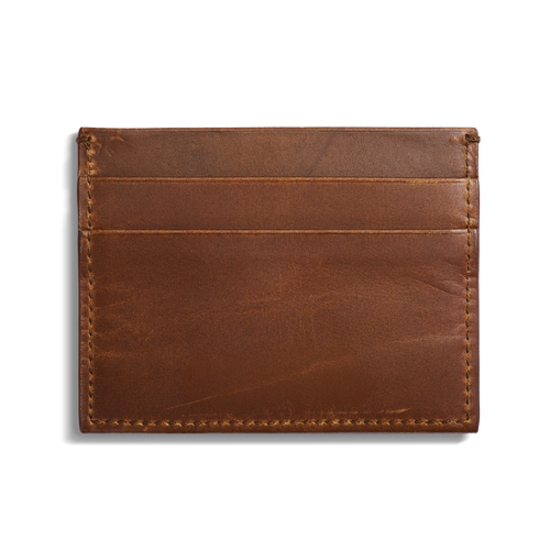 Slim RFID Blocking Vachetta Leather Multi-Slot Card Wallet