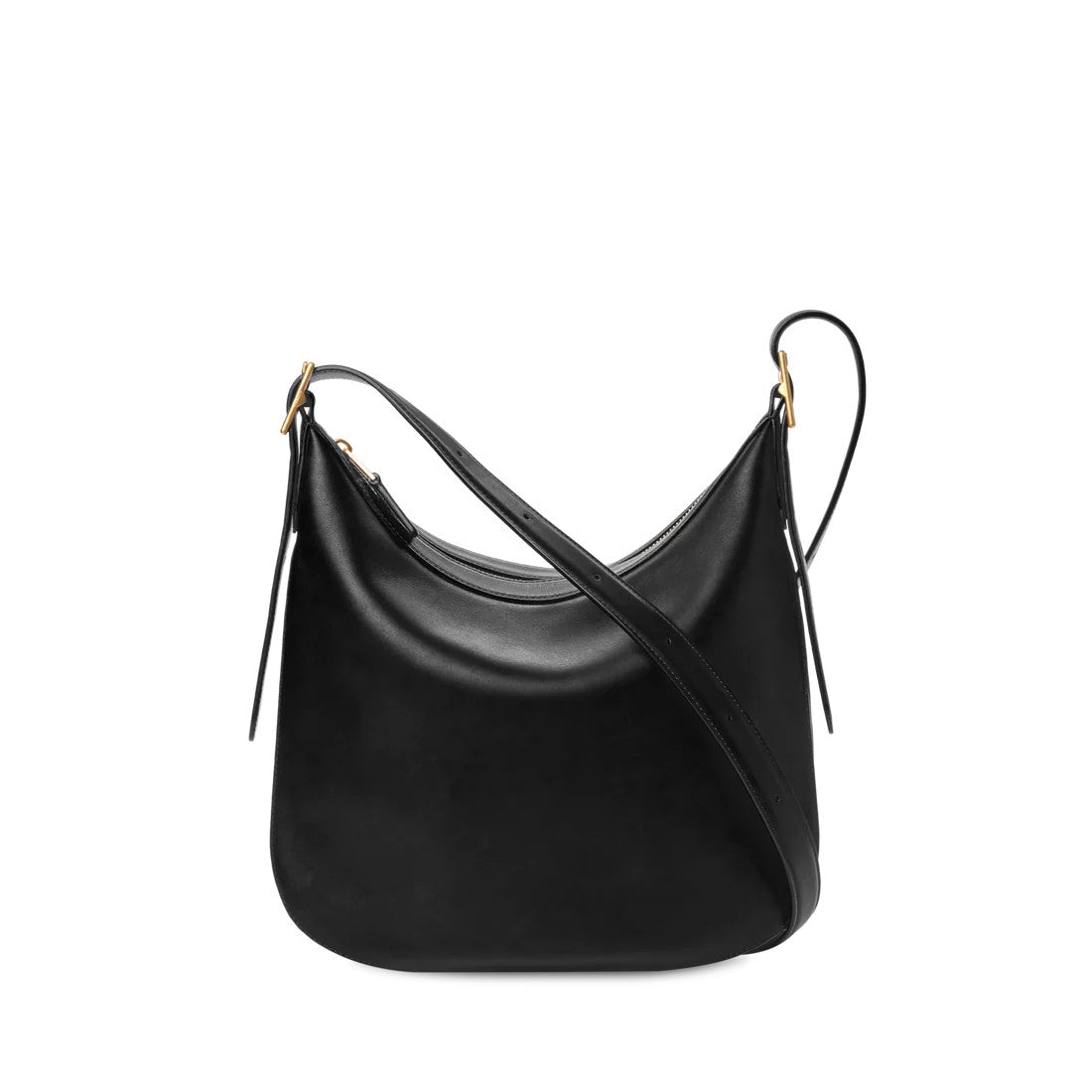 Expandable Accordion Smooth Natural Leather Medium Hobo Crossbody Bag