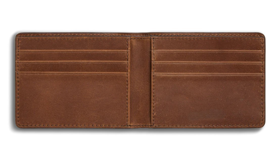 RFID Blocking Slim Vachetta Leather Bifold Wallet