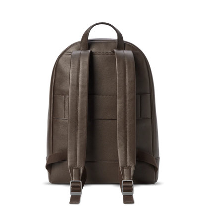 Lightweight Pebbled Leather Commuter Backpack Fits 15-inch Laptop