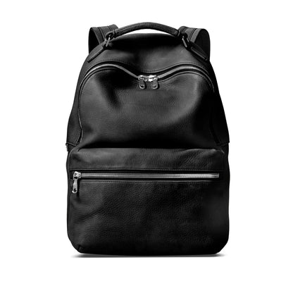 Premium Natural Grain Leather Large Capacity Laptop Backpack For 15-inch Laptop