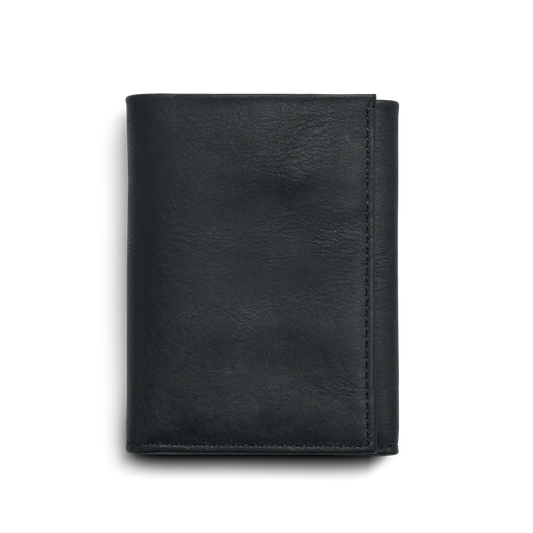 RFID Blocking Navigator Leather Compact Trifold Wallet