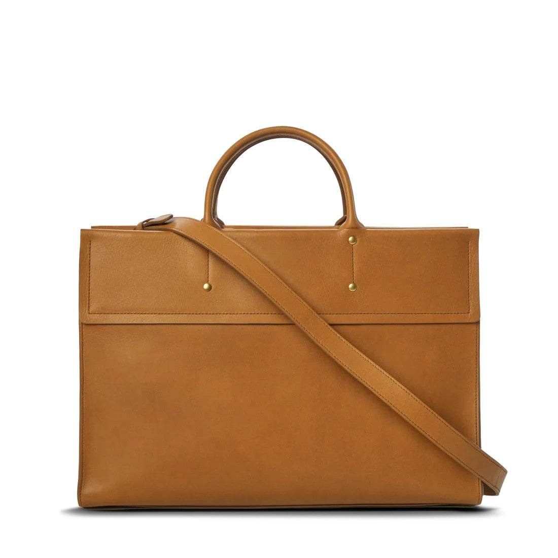 Large Capacity Natural Leather Day Satchel Briefcase For 15-inch Laptop