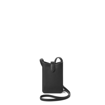 Smooth Natural Leather Mini Snap Phone Crossbody Bag