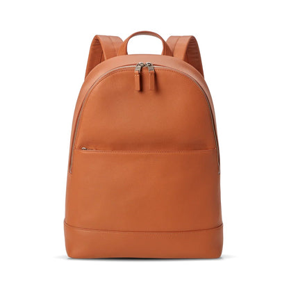 Lightweight Pebbled Leather Commuter Backpack Fits 15-inch Laptop