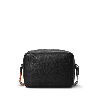 Pebbled Natural Grain Leather Adjustable Webbing Strap Camera Crossbody Bag