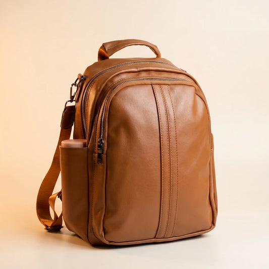 Waterproof Vegan Leather Convertible Mini Travel Backpack
