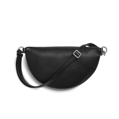 Pebbled Natural Grain Leather Adjustable Multi-Wear Sling Crossbody Bag