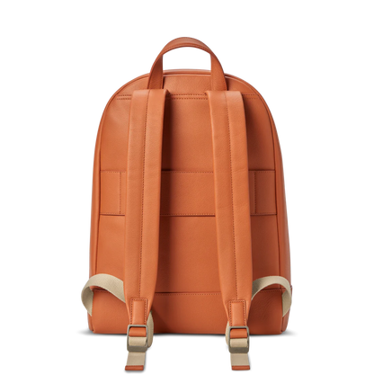 Lightweight Pebbled Leather Commuter Backpack Fits 15-inch Laptop